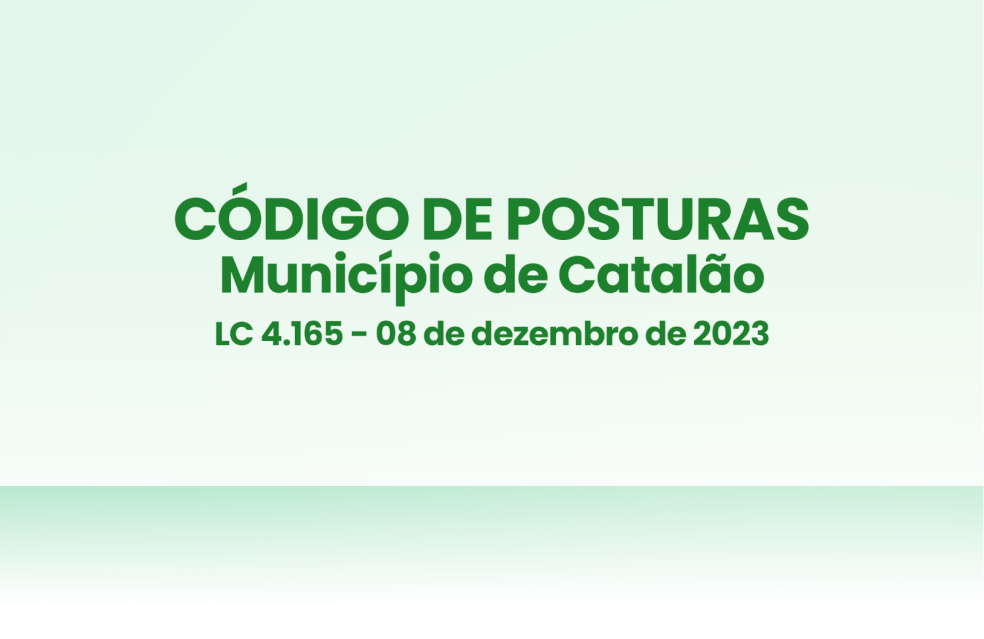 Código de Postura do Municipio de Catalão