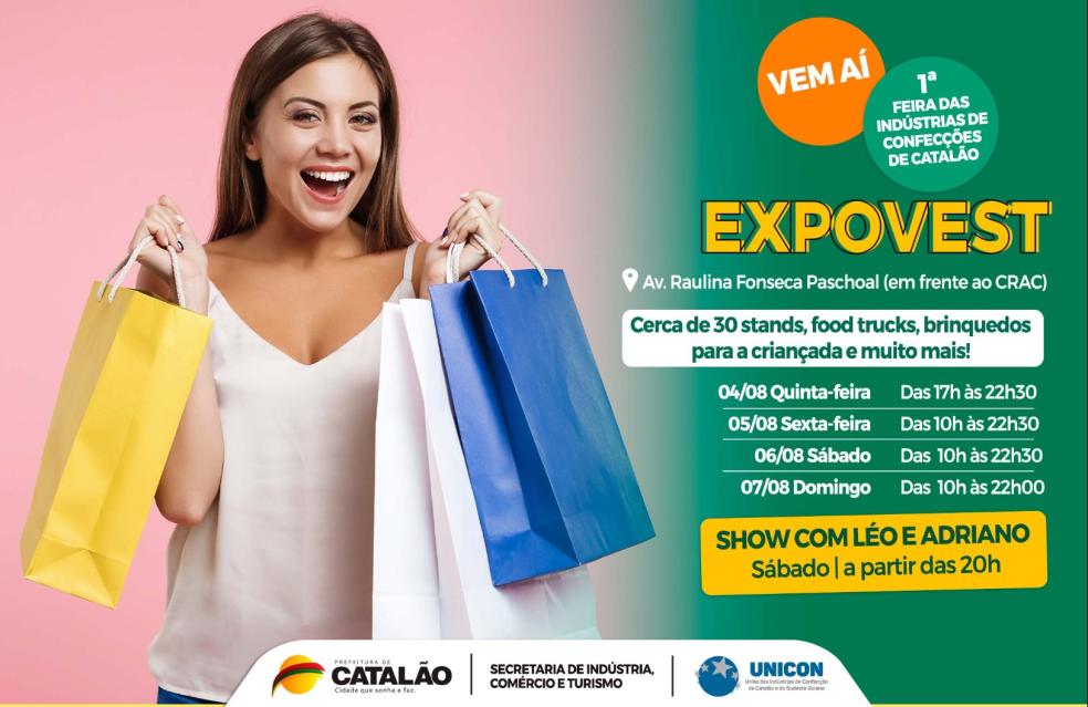 ExpoVest: Nesta semana acontece a primeira feira das indústrias de confecções de Catalão