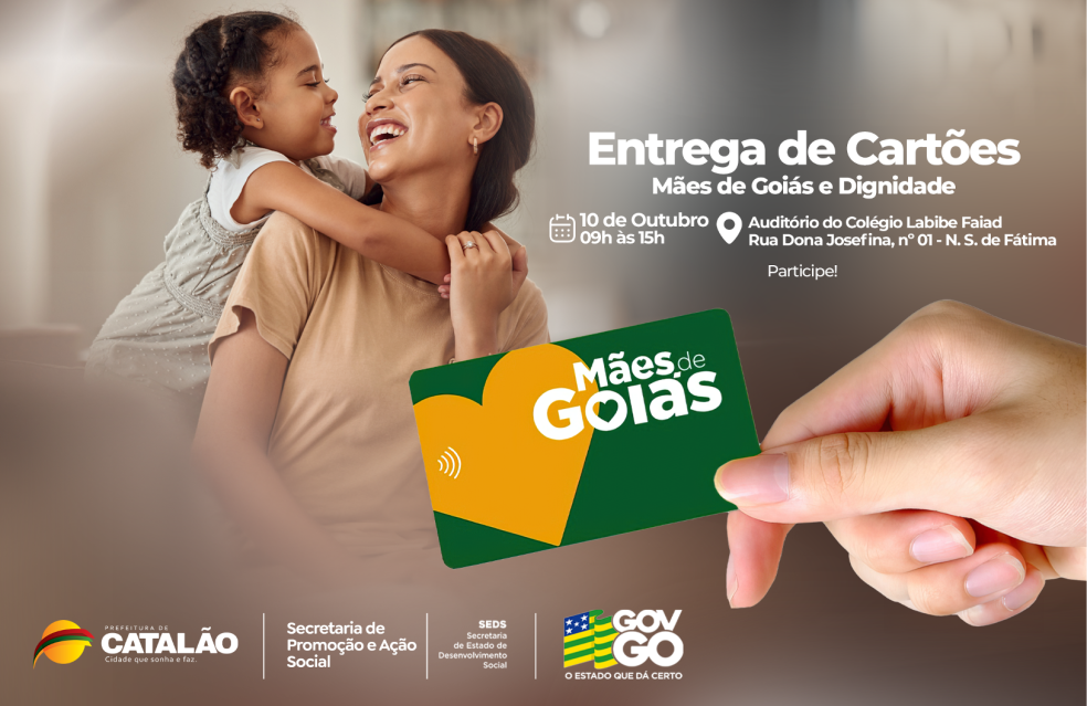 499 famílias de Catalão vão ser beneficiadas com os programas Mães de Goiás e Dignidade