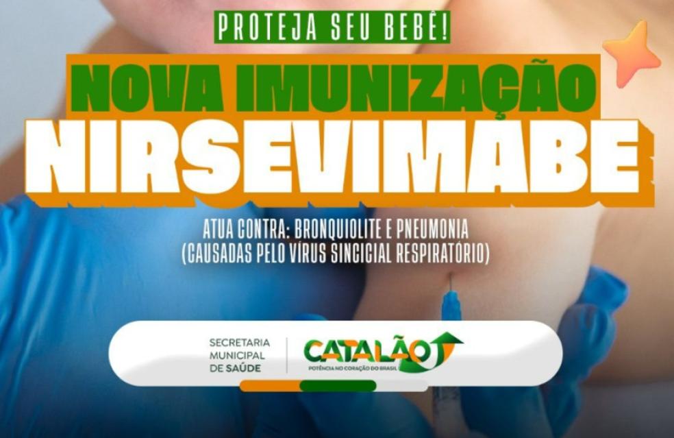 Catalão inicia imunização contra Vírus Sincicial Respiratório (VSR) com Nirsevimabe