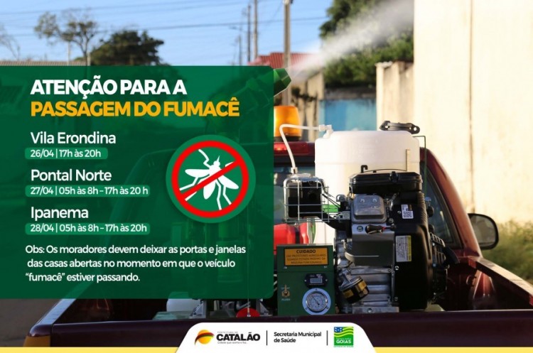 Ação de combate à dengue segue em Catalão com o carro “FUMACÊ”