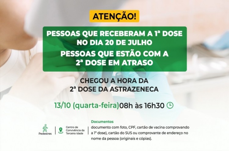 Segunda dose AstraZeneca: Saúde convoca pessoas que receberam a primeira vacina no dia 20 de Julho 