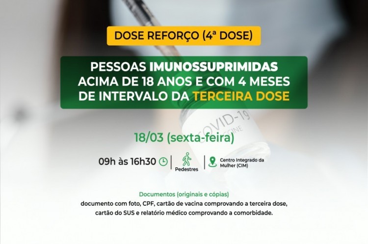 Covid-19: Saúde convoca imunossuprimidos para receberem Dose Reforço (4ª dose)