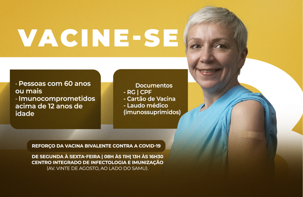 Dose de reforço da vacina bivalente contra Covid já está disponível em Catalão