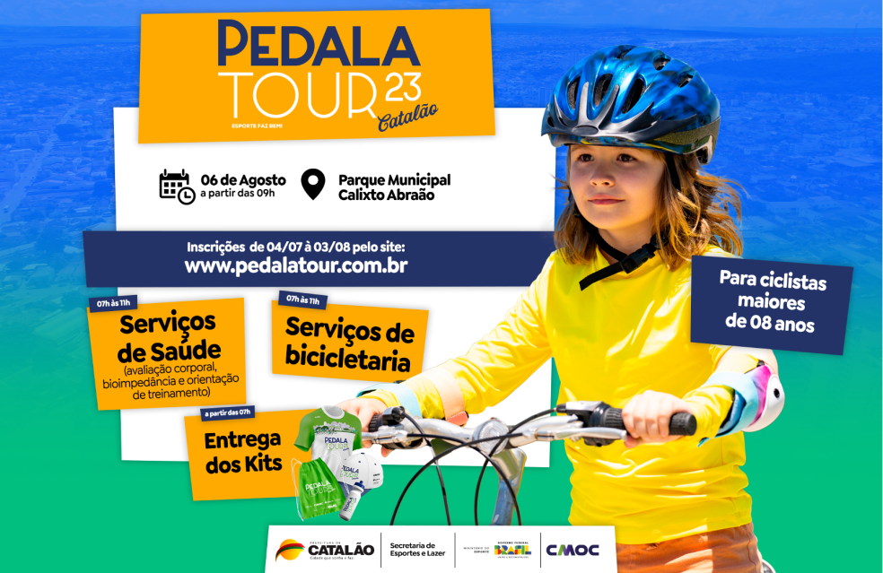 Catalanos terão passeio ciclístico de graça no próximo domingo (6/08), com direito a kits e sorteio de 2 bicicletas