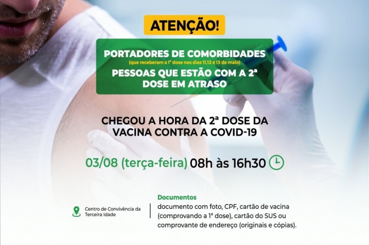 Covid-19: Portadores de comorbidades e pessoas com segunda dose em atraso receberão reforço da AstraZeneca nesta terça