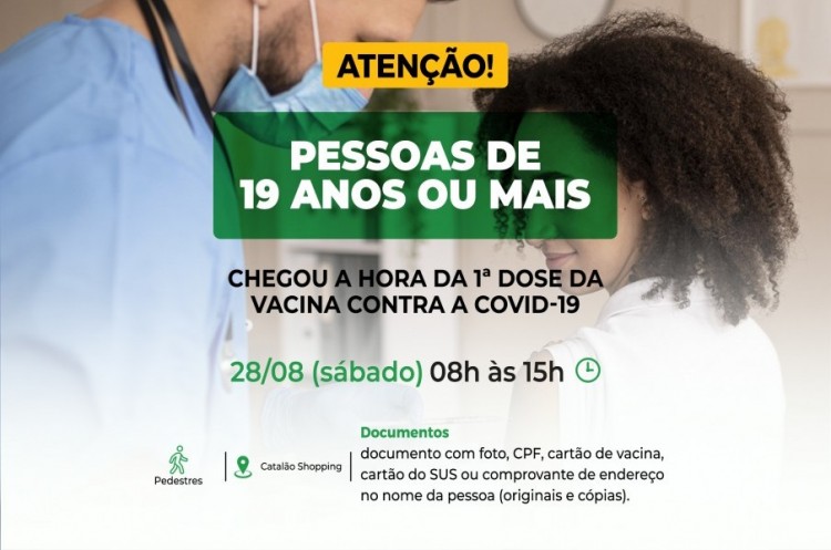 Catalão abrirá vacinação para pessoas com 19 anos ou mais 