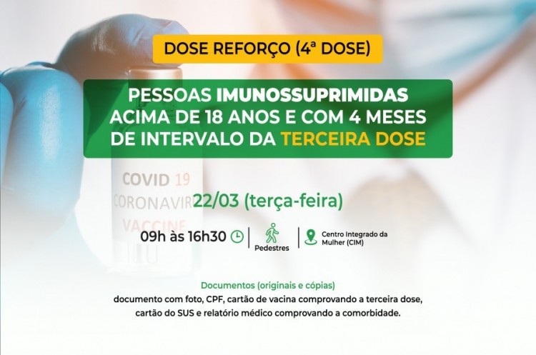 Covid-19: Saúde convoca imunossuprimidos para receberem Dose Reforço (4ª dose)