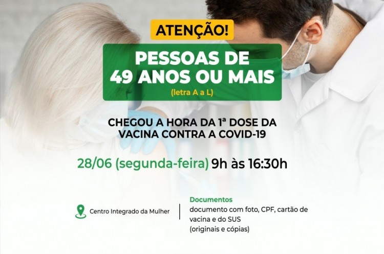 Covid-19: Catalão abrirá vacinação para pessoas com 49 anos e letra inicial do nome de A a L