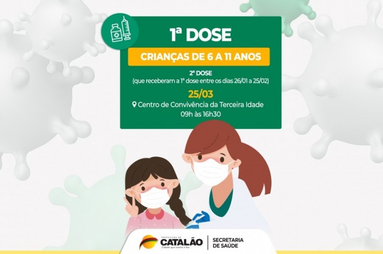 Covid-19: Saúde convoca crianças de 6 a 11 anos para receberem a primeira dose da vacina pediátrica