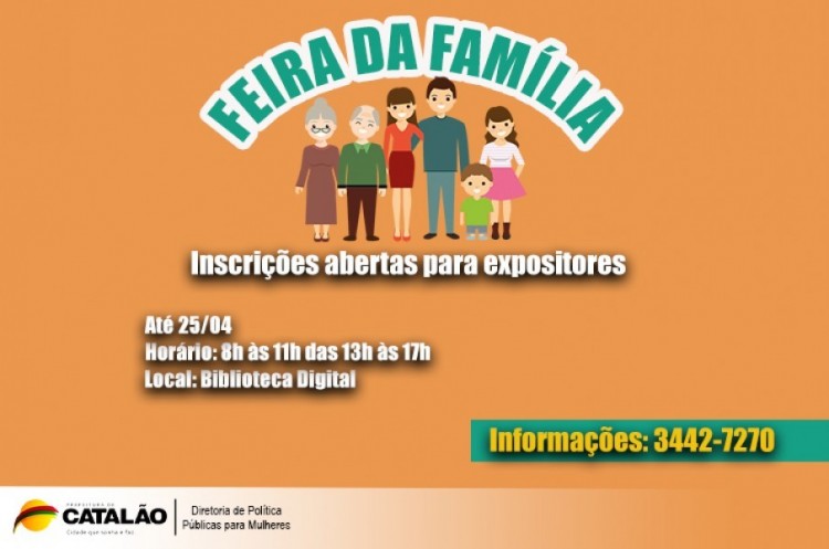 Abertas inscrições para expositores que queiram participar da Feira Municipal da Família