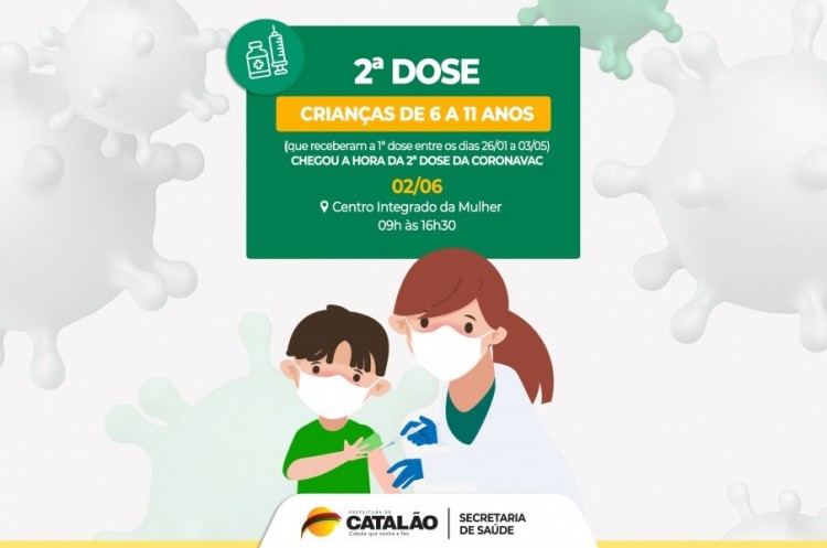 Covid-19: Saúde convoca crianças de 6 a 11 anos para receberem a segunda dose da CoronaVac