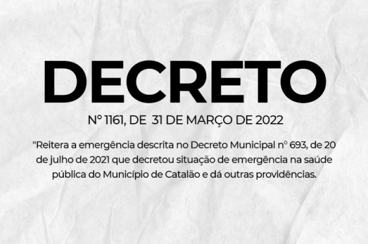 DECRETO Nº 1161 31 DE MARÇO DE 2022