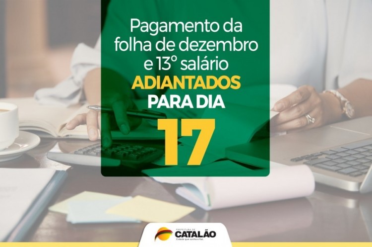 Prefeito anuncia antecipação de pagamento da folha de dezembro e 13º salário