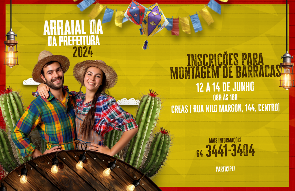 Inscrições para participar do tradicional Arraial da Prefeitura começam dia 12 de junho