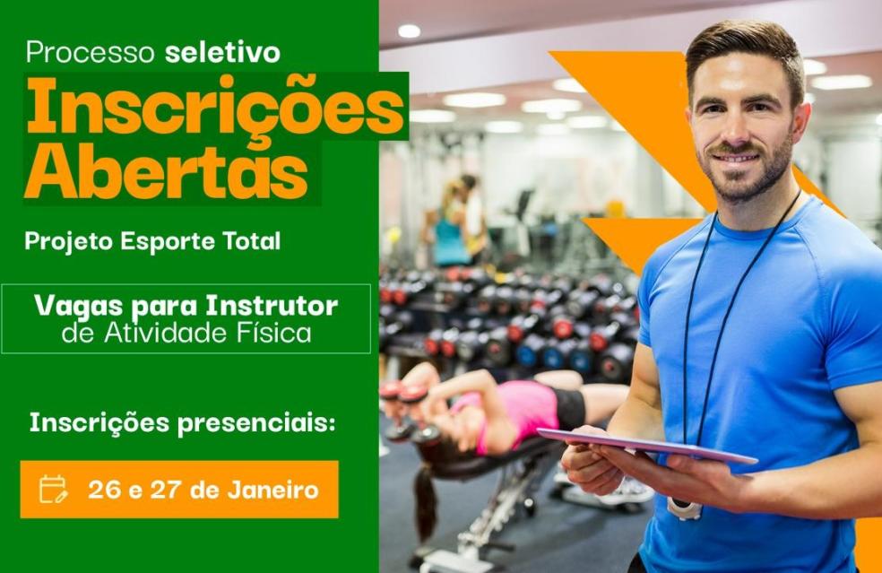 Prefeitura abre inscrições para Processo Seletivo na área esportiva