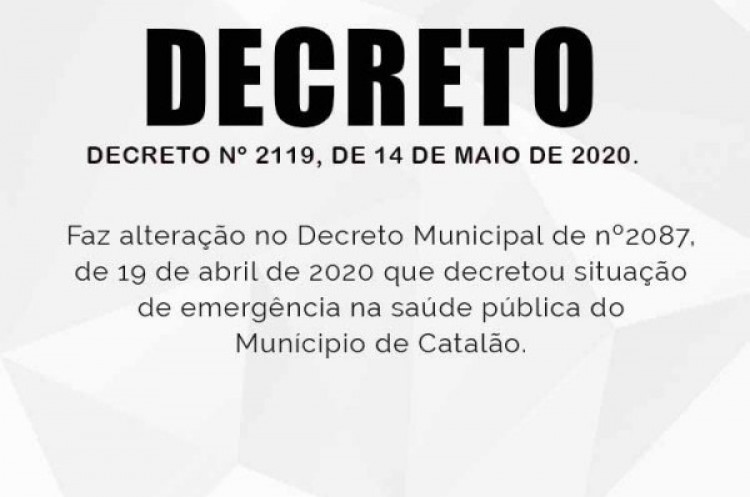 Decreto nº 2119, de 14 de Maio 2020