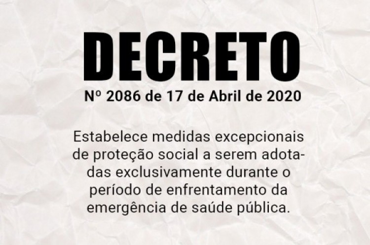 Decreto nº 2086 de 17 de Abril de 2020