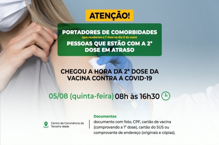 Covid-19: Portadores de comorbidades e pessoas com segunda dose em atraso receberão reforço da AstraZeneca nesta quinta