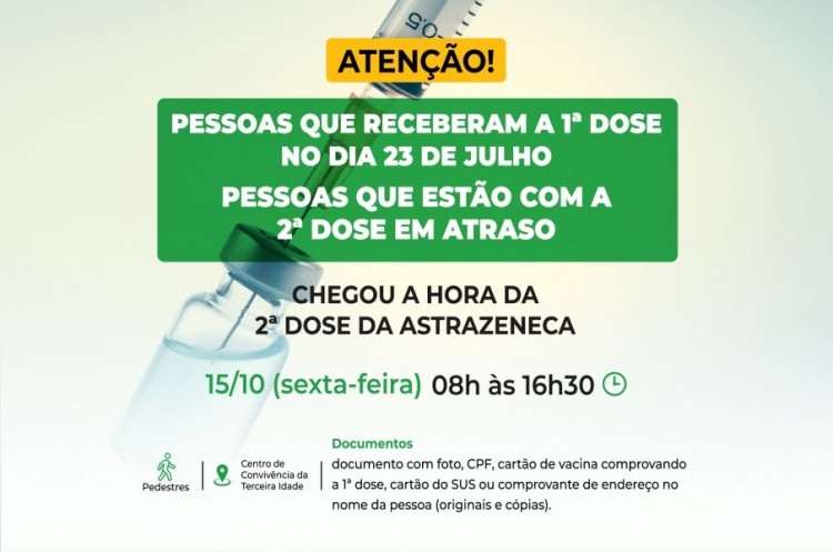 Segunda dose AstraZeneca: Saúde convoca pessoas que receberam a primeira vacina no dia 23 de Julho 