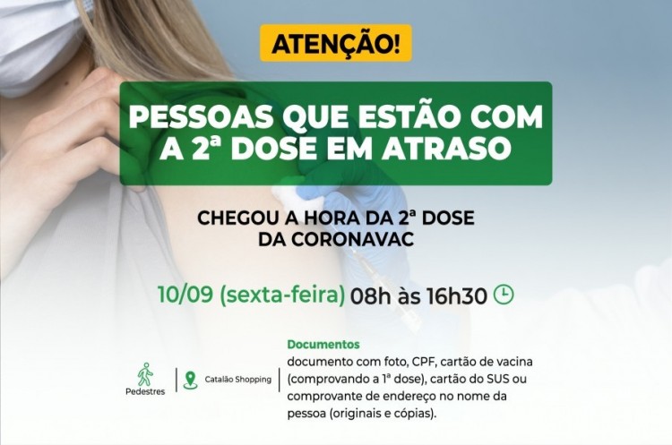 Covid-19: Saúde convoca pessoas com segunda dose da CORONAVAC em atraso