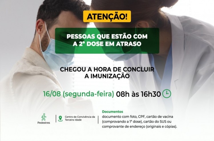 Covid-19: Saúde convoca pessoas com segunda dose em atraso 