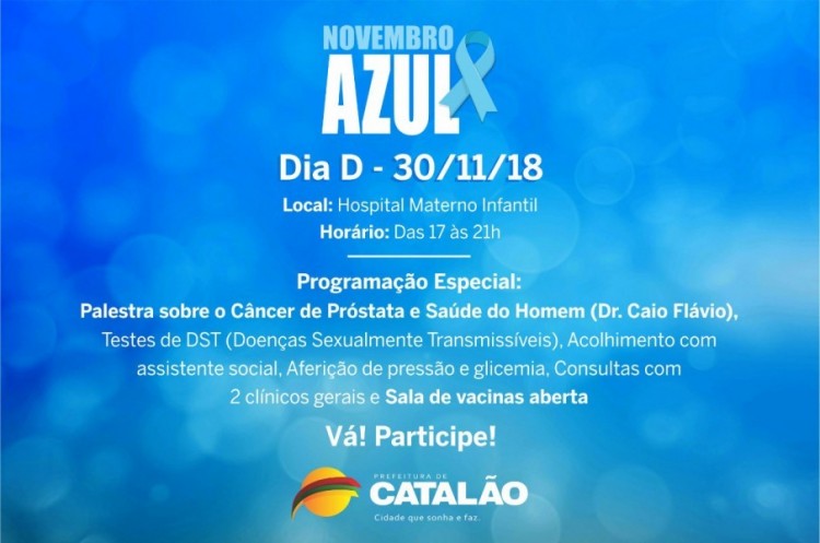 Novembro Azul será encerrado com Dia D e várias ações e serviços voltados para a saúde dos homens