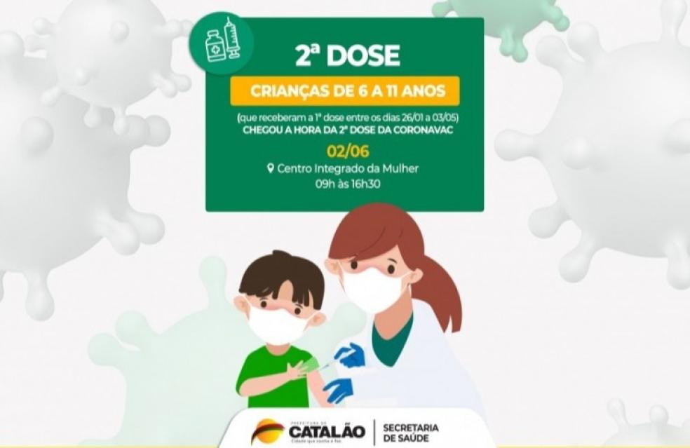 Covid-19: Saúde convoca crianças de 6 a 11 anos para receberem a segunda dose da CoronaVac