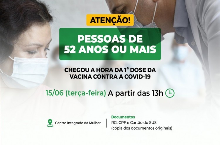 Catalão abre vacinação para pessoas com 52 anos de idade