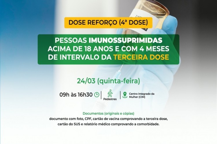 Covid-19: Saúde convoca imunossuprimidos para receberem Dose Reforço (4ª dose)