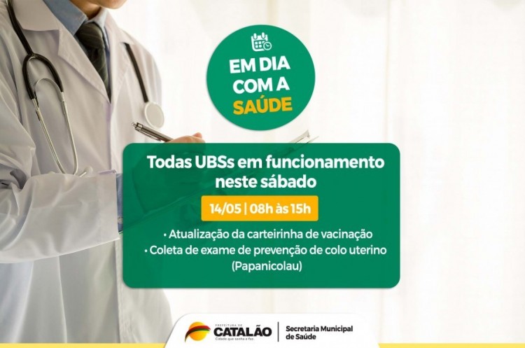 UBSs abrem no sábado para ação “Em dia com a saúde”