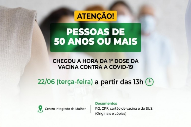 Covid-19: Catalão abre vacinação para pessoas com 50 anos 