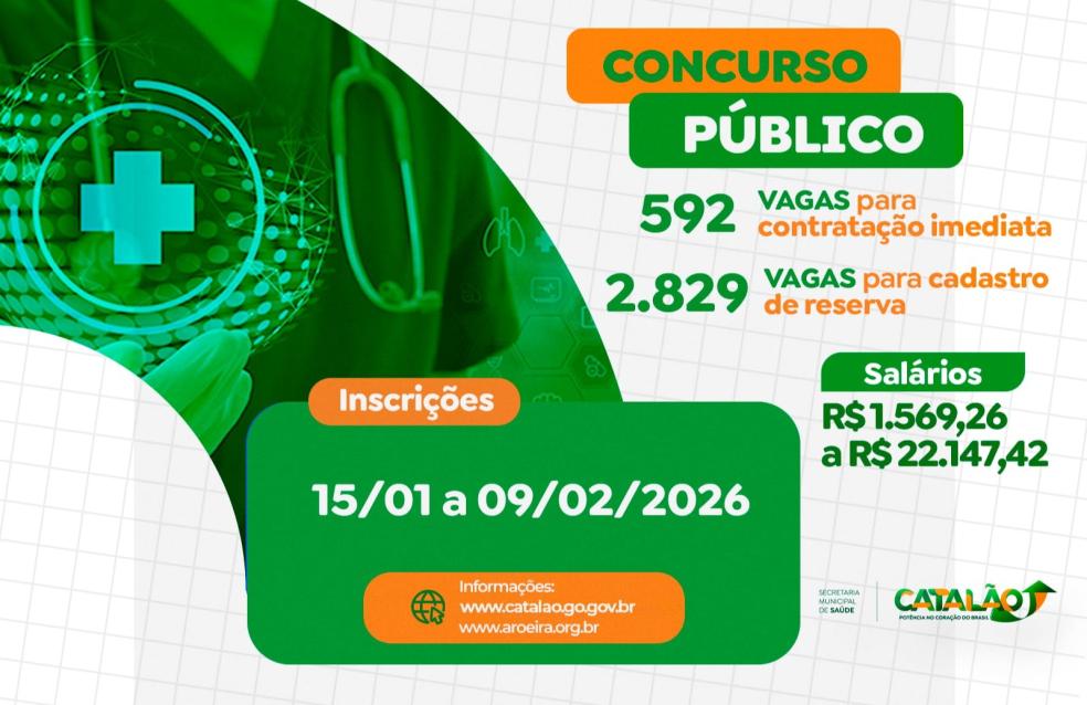 Concurso Público Nº 03/2025  -  Fundo Municipal de Saúde   INSCRIÇÕES DE 15/01/2026 A 09/02/2026