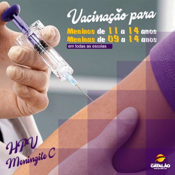 Começou a Campanha Nacional de Vacinação contra HPV e Meningite C