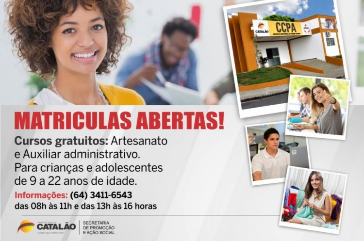 CCPA abre matrículas para diversos cursos gratuitos