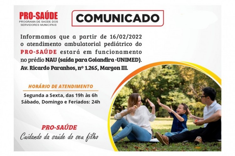 COMUNICADO PRO-SAÚDE