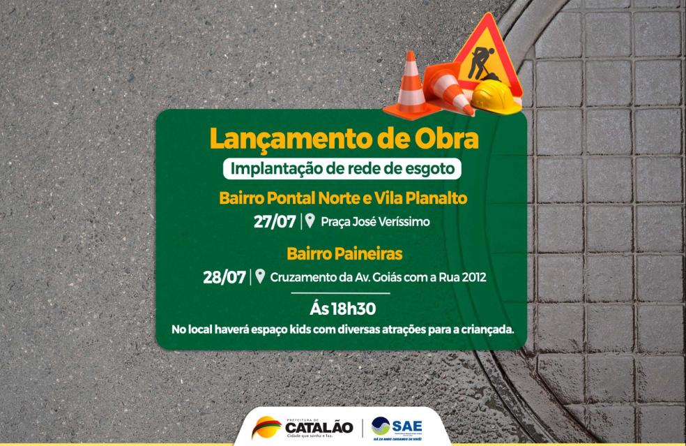 Pontal Norte, Vila Planalto e Paineiras receberão rede de esgoto