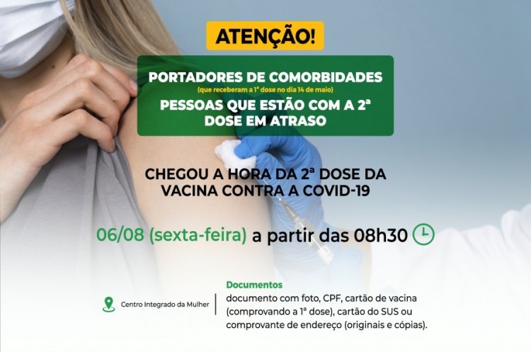 Covid-19: Portadores de comorbidades e pessoas com segunda dose em atraso receberão reforço da AstraZeneca nesta sexta