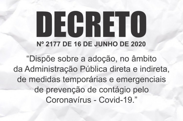 Decreto nº 2177 de 16 de Junho de 2020